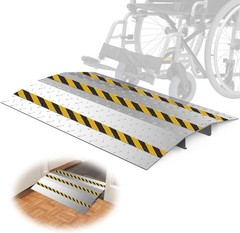 Door Threshold ramp 31.5″ W*18.9″ L, Metal Bridge Doorway Threshold ramp to g…