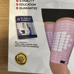 Thigh Compression Sleeve Unisex Size XL 16″-19″ 1 Pair in Pink NEW