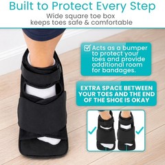 Vive Post Op Shoe – Lightweight Medical Walking Boot with Adjustable Strap –