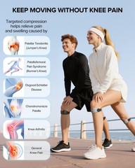Knee Brace Support Strap 2 Pack for Men & Women, Patella Band for Sports & Pain
