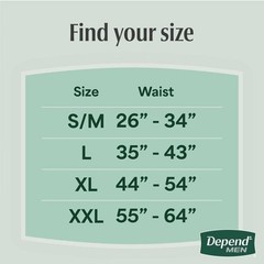Depend Fresh Protection Men Adult Diapers XXL 44 Count Value Pack