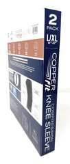 Copper Fit Elite Air Knee Sleeve 2-pack, AIR Flow Stays Dry, Cool Lightweight