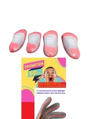 Dr. A-Z Kids 3/4 Custom Feet Orthotic Gel Insole Shoe Inserts (Pair) 7 inches