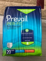 Prevail PER-FIT Daily Underwear – Large (44”–58”) – 20 Count – NEW/SEALED