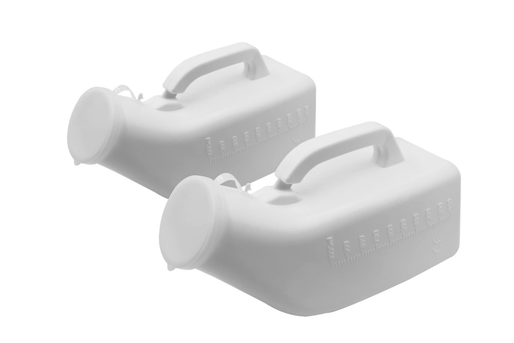 PEPE Mobility Urinals for Men Spill Proof (2 Pack) – 32 oz/ 1000 ml, Portable…