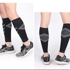 2Piece Calf Compression Sleeve Nylon Knit Sport Function Running Sports Cycling