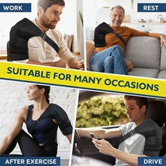 Cordless Shoulder Massager Pain Relief with 3 Vibration Modes & 3 Heating Levels