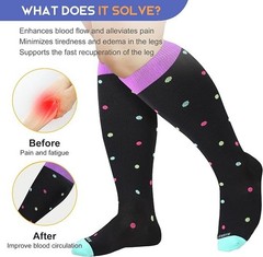 LEVSOX Plus Size Compression Socks for Women Men Wide Calf Extra Large 15-20 mmH