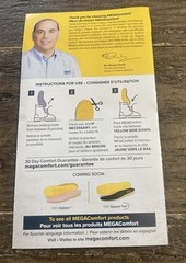 MEGA Comfort Insoles for Men Size 14 to 15 For Industrial Safety Steel Toe Shoes