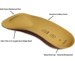 *Left* Emsold Thin Orthotic Metatarsal Pad Deep Heel Semi-Rigid Arch Support