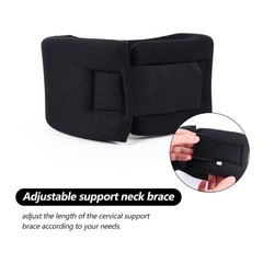 Medium Black Soft Neck Brace Foam Cervical Collar Adjustable Injury Support