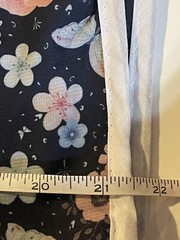 ADULT BIB Clothing Protector Blue Pink Flowers