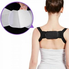 Adjustable Back Support Belt Posture Corrector for Men & Women, Black, S Size