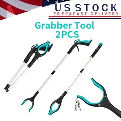 2PCS Heavy Grabber Tool Industrial Pick Up Stick Hand Grip Reach Trash Reacher