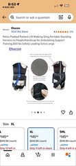 pelvic padded patients lift walking support – XL