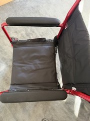 Drive Medical Fly Lite Ultra Lightweight Folding Transport Wheelchair, Red