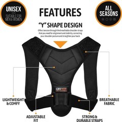 Posture Corrector for Men and Women, Regular (Chest Size 32-43 Inches)