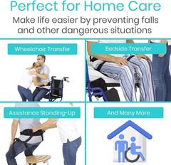 Transfer Belt with Leg Loops – Medical Nursing Safety Gait Assist Device – Ba…