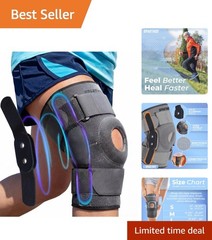 Comfortable Hinged Knee Brace for ACL, MCL, Meniscus – Adjustable and Breathable