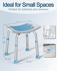 Lightweight Shower Stool with Suction Feet – 400 lbs Capacity, Ideal for Seniors