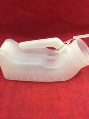 Case of 50 Plastic Disposable Male Urinal Bottle w/Lid Patient Travel Camping