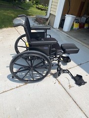 used invacare wheelchair, cushioned seat, used 2 months, very clean, 40 pounds