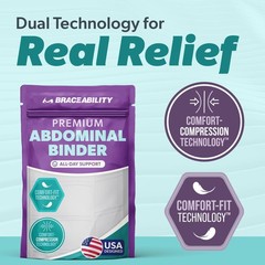BraceAbility Plus Size Abdominal Binder for Post Surgery Recovery – Bariatric…