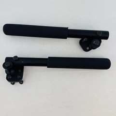 Wheelchair Flip Back Arm Rest Pair Padded Tubular Tilt Mount Black Armrest