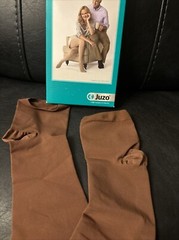 Juzo Soft Stockings 2001 AD Knee OT Silicone Chestnut Shade SzIV 20-30mmH