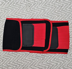 Red/Black Adjustable Waist Support Brace One Size Unisex Adult Compression