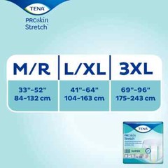 TENA ProSkin Stretch Super Briefs, Heavy Absorbency, 3X-Large, 61391, Case of 32