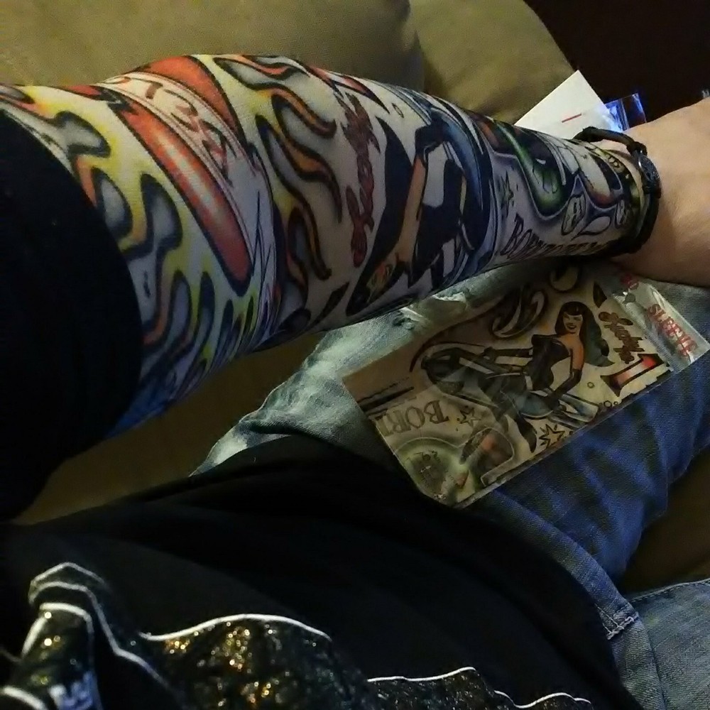 Tattoo Sports Medical/Cooling Arm Sleeve Compression Athletic Full Sleeve 2 PC.