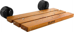 20 Inchs Teak Folding Shower Seat Wall Mounted,Fold down Shower Bench for Small
