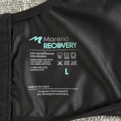 Marena Recovery Compression Arm Sleeves 3/4-Length Black Size Large
