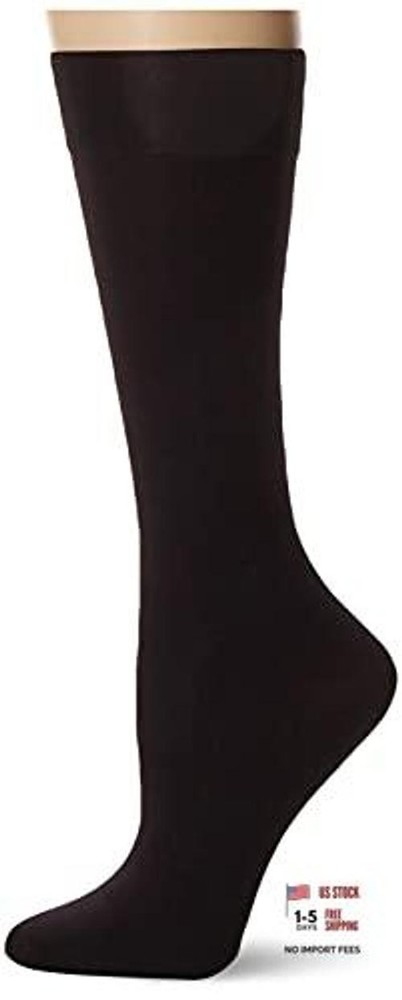 Women’s Soft Opaque Knee High Socks – Pack of 3 – 2 Black – Size 2