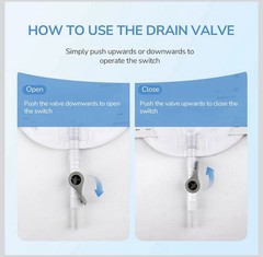 3 Pack Catheter Bags, Easy-Tap Leg Bag Urinary Drainage Bag, 33.8 Oz Anti-Reflux