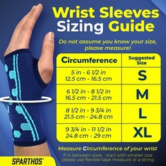 Wrist Support Sleeves Pair – Breathable Elastic Blend – Cobalt Blue