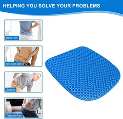 Large Gel Seat Cushion for Long Sitting with Non-Slip Cover,Soft & Breathable,Se