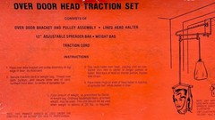 Vintage Over The Door Head Traction Set, For Neck and Back Pain with Box