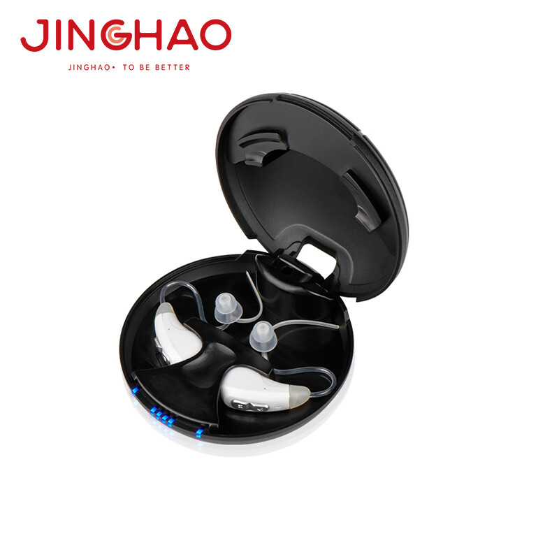 JINGHAO Hearing Aid Hearing Loss Rechargeable BTE Ear Aids Open Fits Earplugs US
