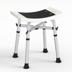 Adjustable Shower Chair Shower Stool Padded Bath Seat for Elderly, Up to 500 Lbs