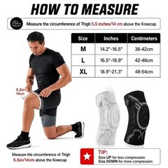 Knee Sleeve Compression Brace Support For Sport Gym Joint Pain Arthritis Relief
