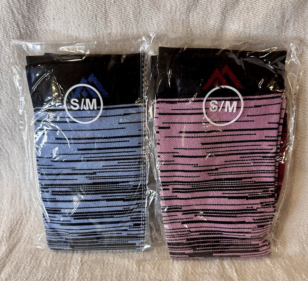 Performance Compression Socks 2 Pairs Pink, Blue. Size S/M