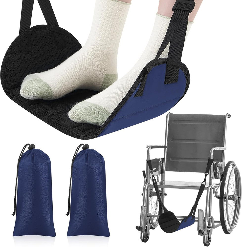 2 Pcs Wheelchair Leg Rest Footrest Hammock Adjustable Footrest Hanging Foot