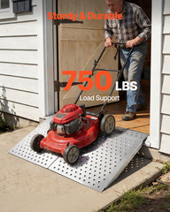 29.5×24.3 in Aluminum Threshold Ramp Non-Slip 750lbs Wheelchair Door