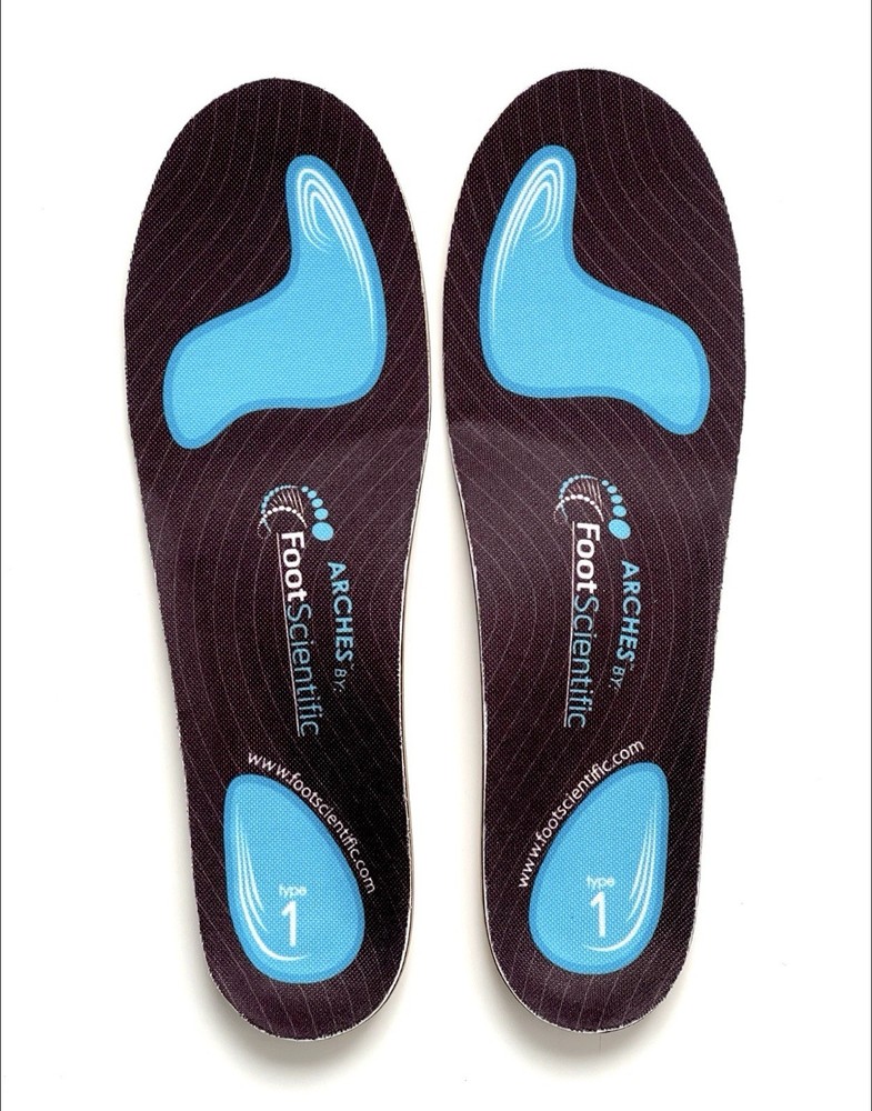 FootScientific Arches Orthotics Type 1 Flat Feet Insole Men 14-14.5 Women16-16.5