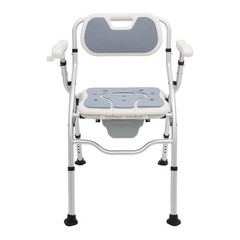 330lb Toilet Chair Bedside Commode w/ Bed Pan 3* EVA Seat Pads Height Adjustable