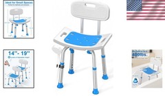 Adjustable Shower Chair for Seniors – 400 lbs Safety Bath Seat with Support