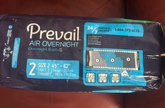 4 Prevail Air Overnight Briefs Size 2 Adult Diapers 72 Total (4 Packs 18 ct) NEW