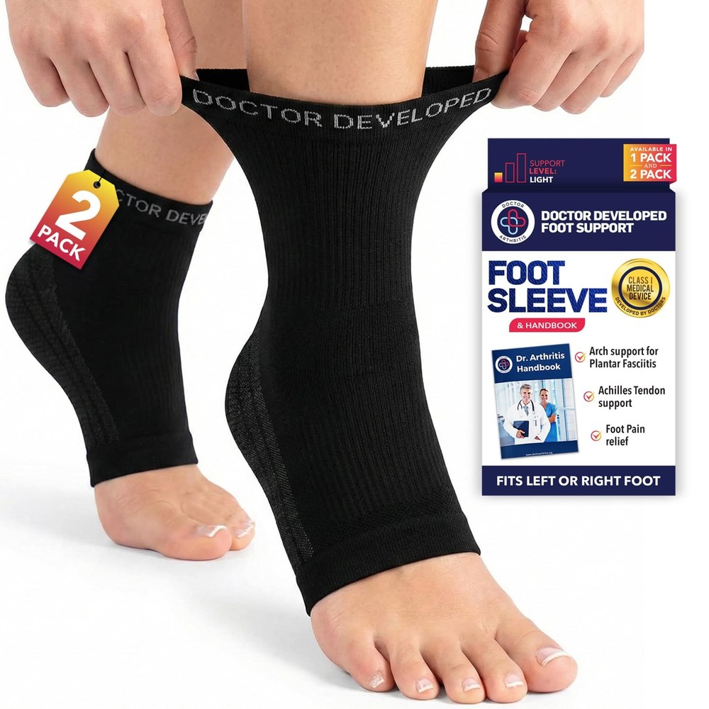 Dr. Arthritis Doctor Developed Plantar Fasciitis Medium, Black